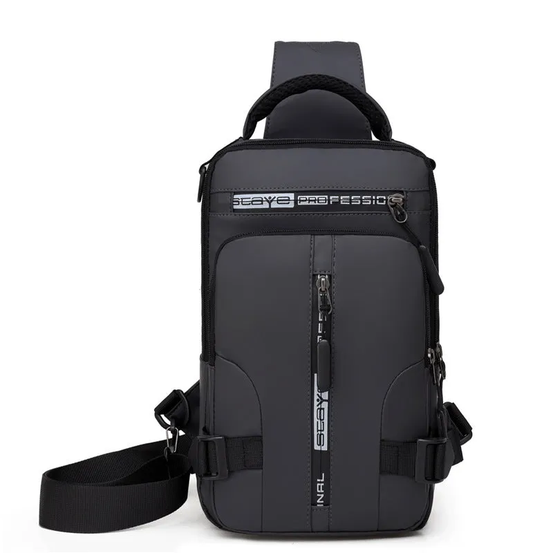 Multifunctional chest bag with USB charging port