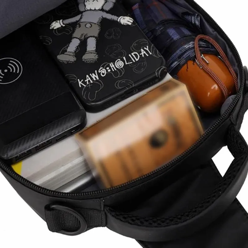 Multifunctional chest bag with USB charging port