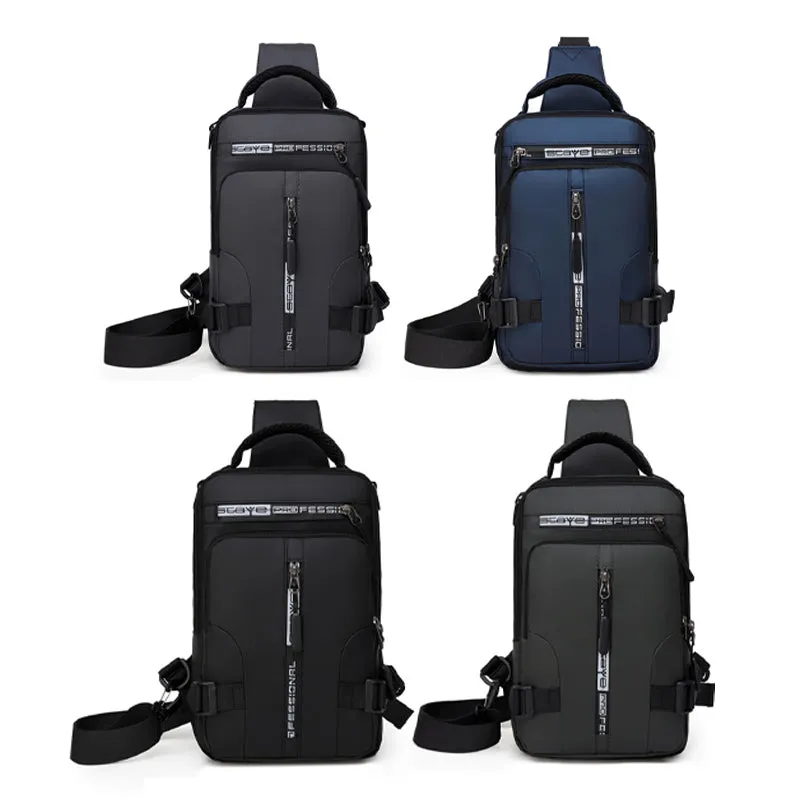 Multifunctional chest bag with USB charging port