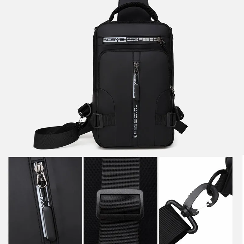 Multifunctional chest bag with USB charging port