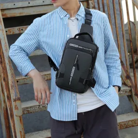 Multifunctional chest bag with USB charging port