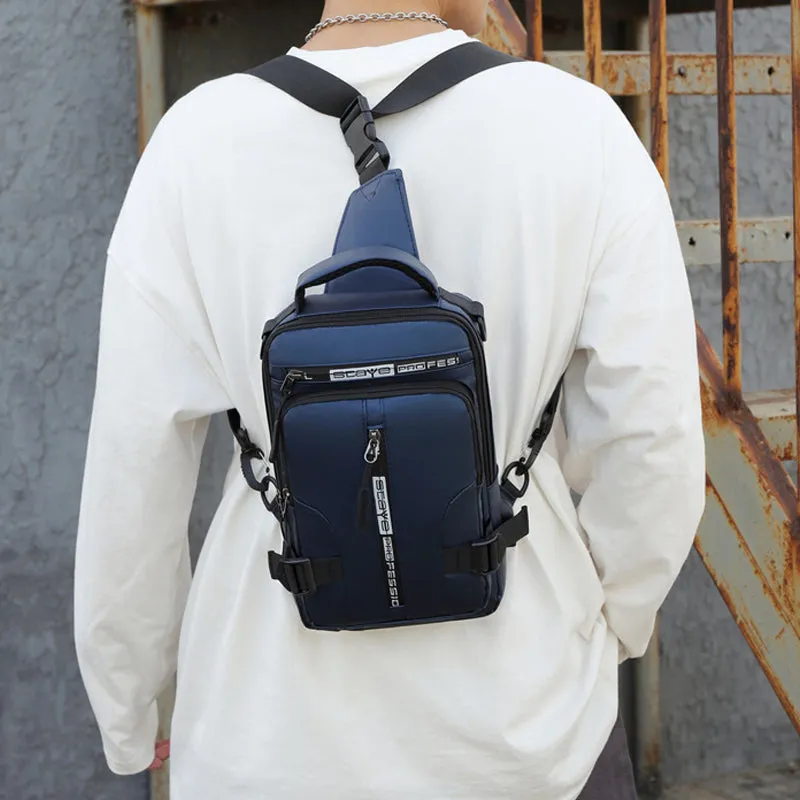 Multifunctional chest bag with USB charging port