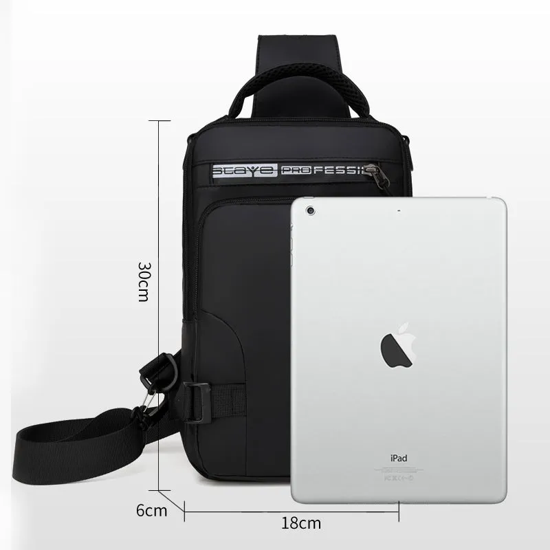 Multifunctional chest bag with USB charging port