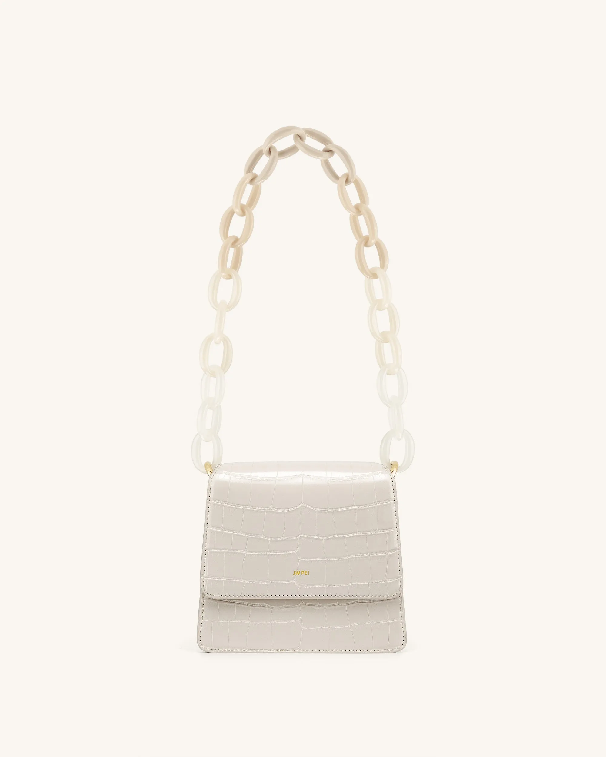 Mya Gradient Acrylic Chain Strap - Ivory