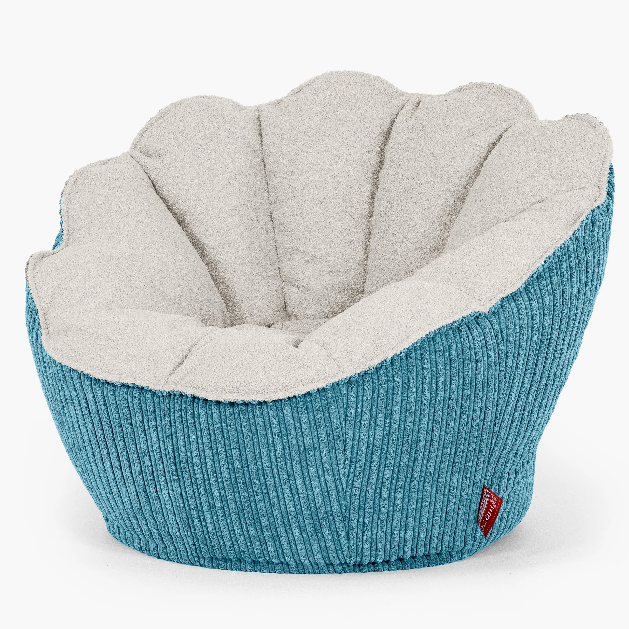 Natalia Sacco Bean Bag Chair - Boucle & Cord Aegean Blue