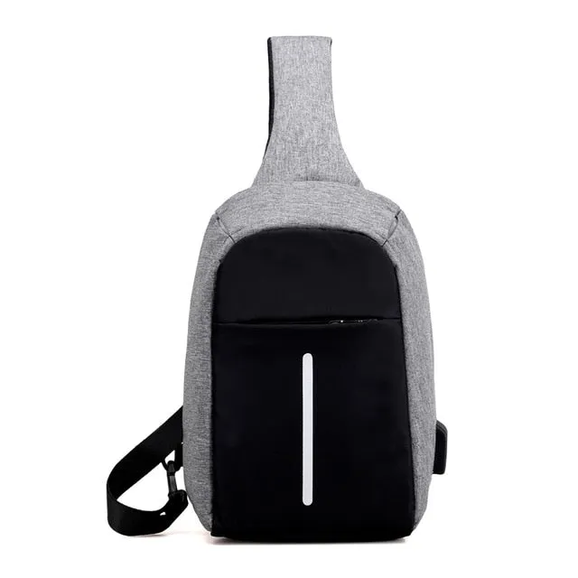 One Strap Backpack With USB Charger