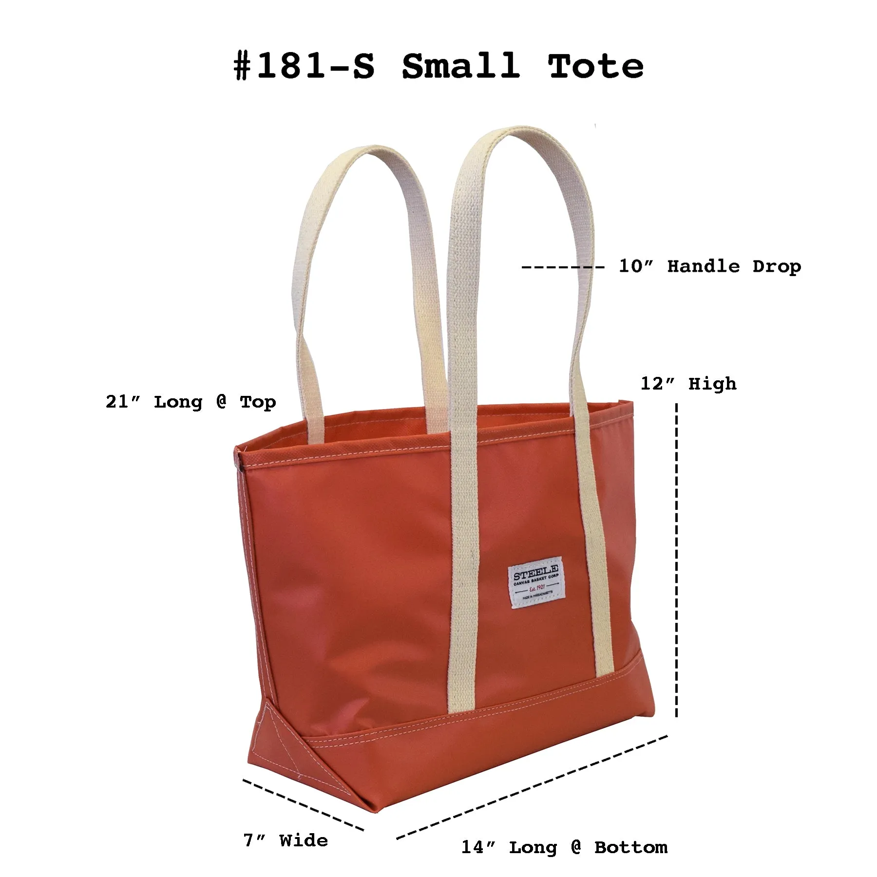 Orange Steeletex Beach Tote - Small