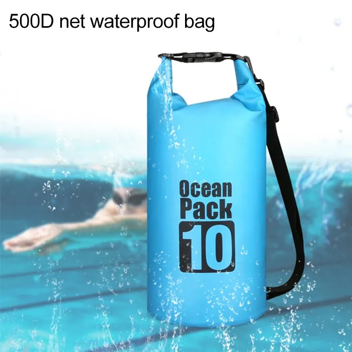 Outdoor Waterproof Double Shoulder Bag Dry Sack PVC Barrel Bag, Capacity: 30L (Black)