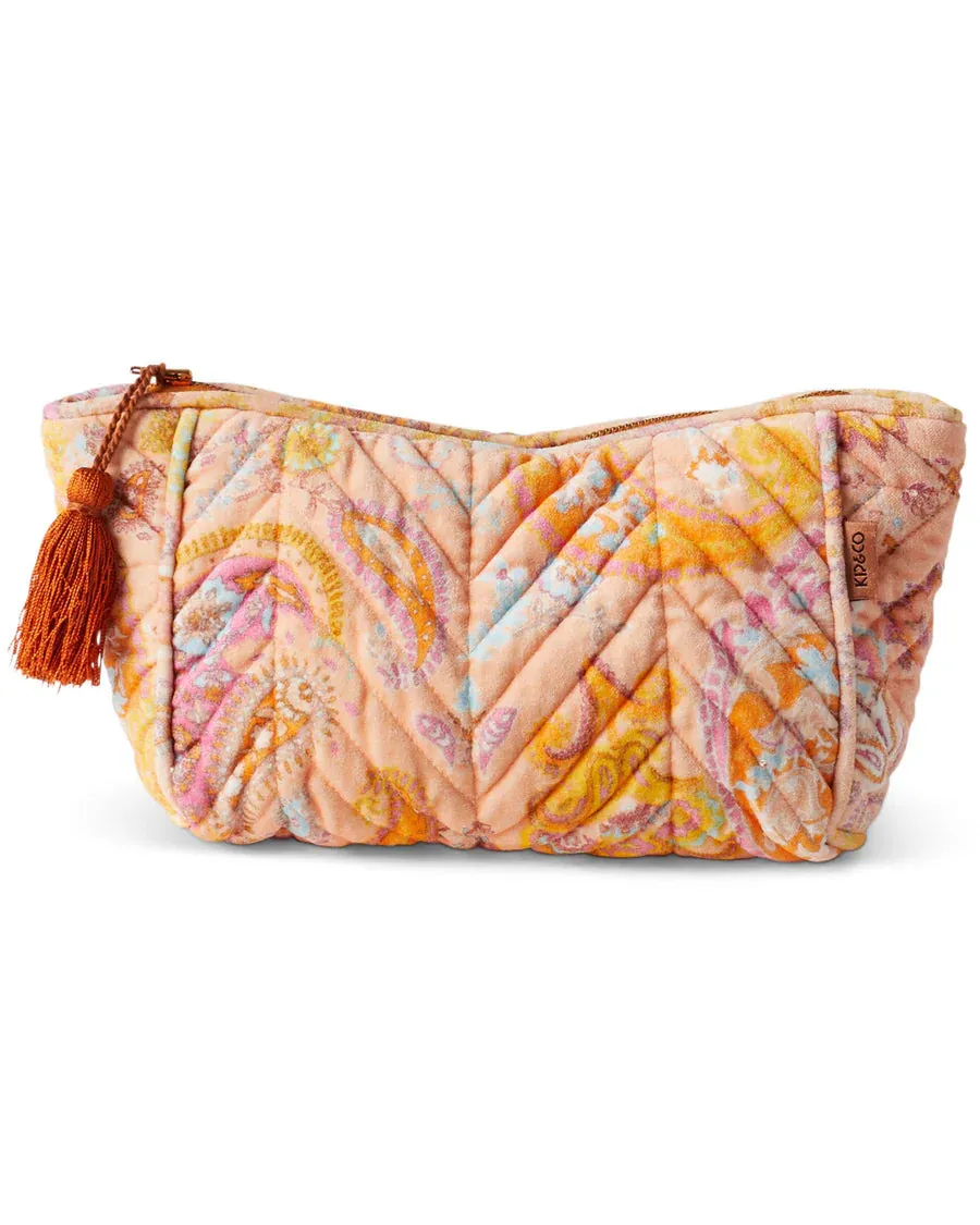 Paisley Paradise Velvet toiletry Bag