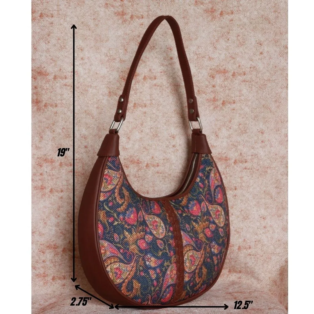 Paisley Print Hobo Bag