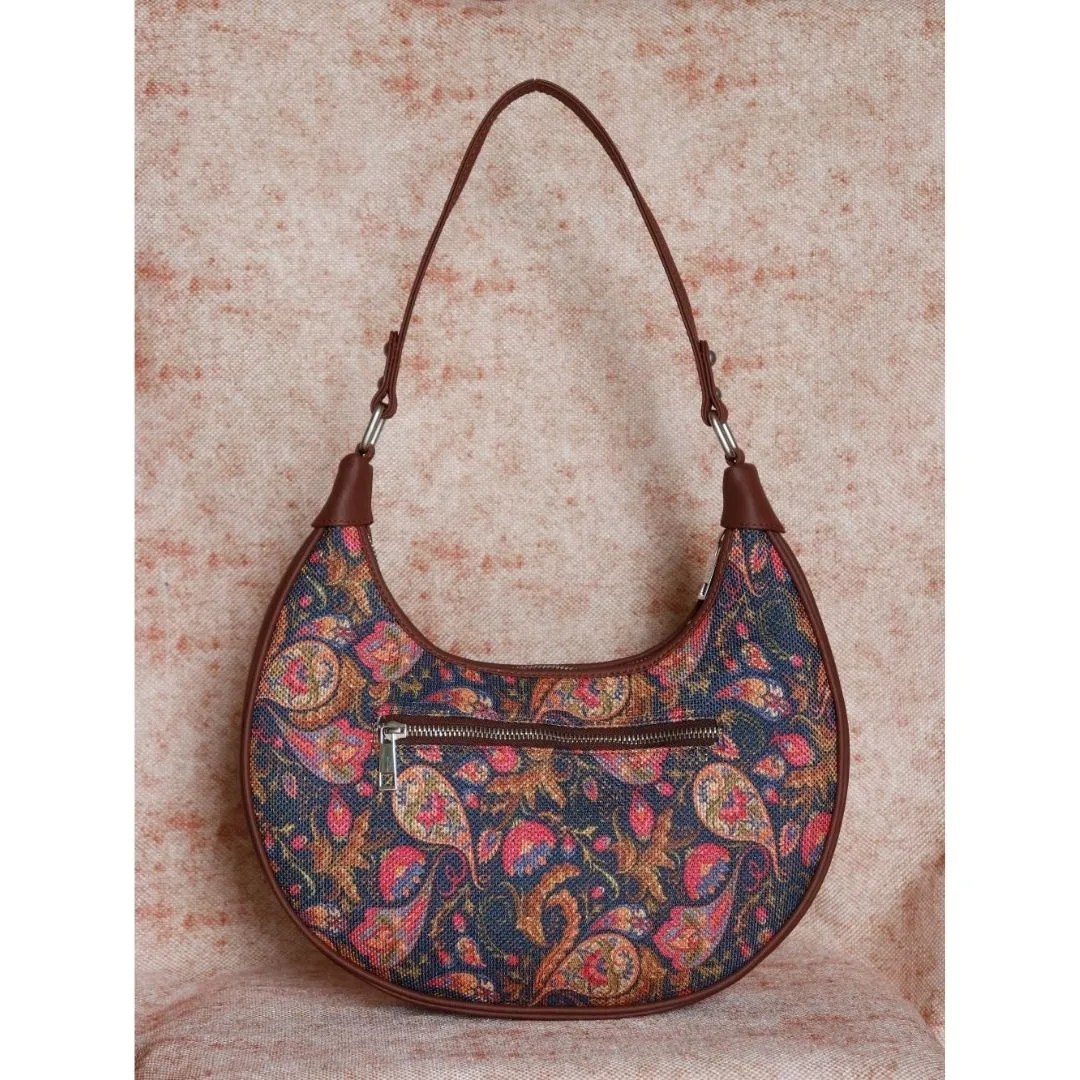 Paisley Print Hobo Bag