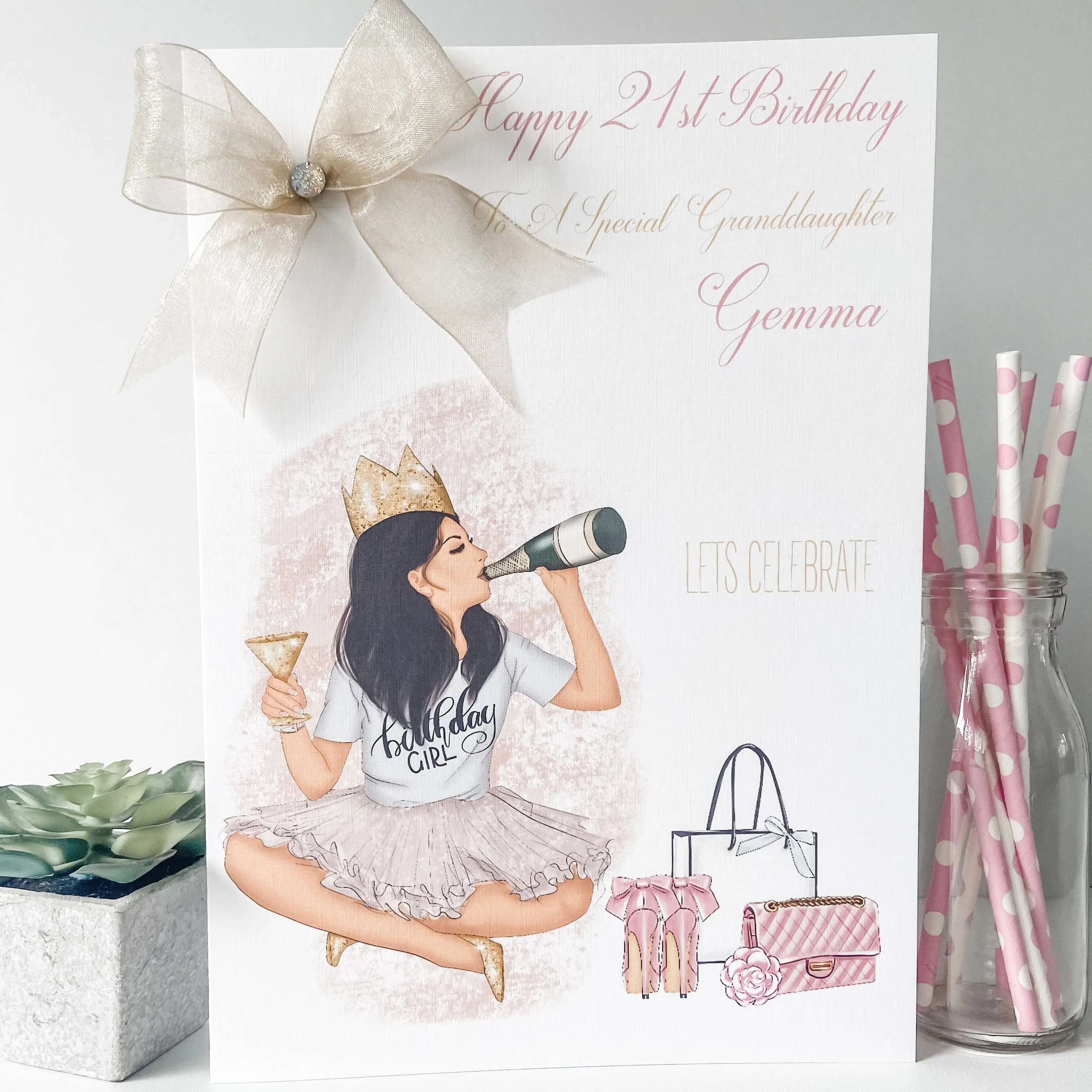 Personalised Birthday Card Birthday Girl