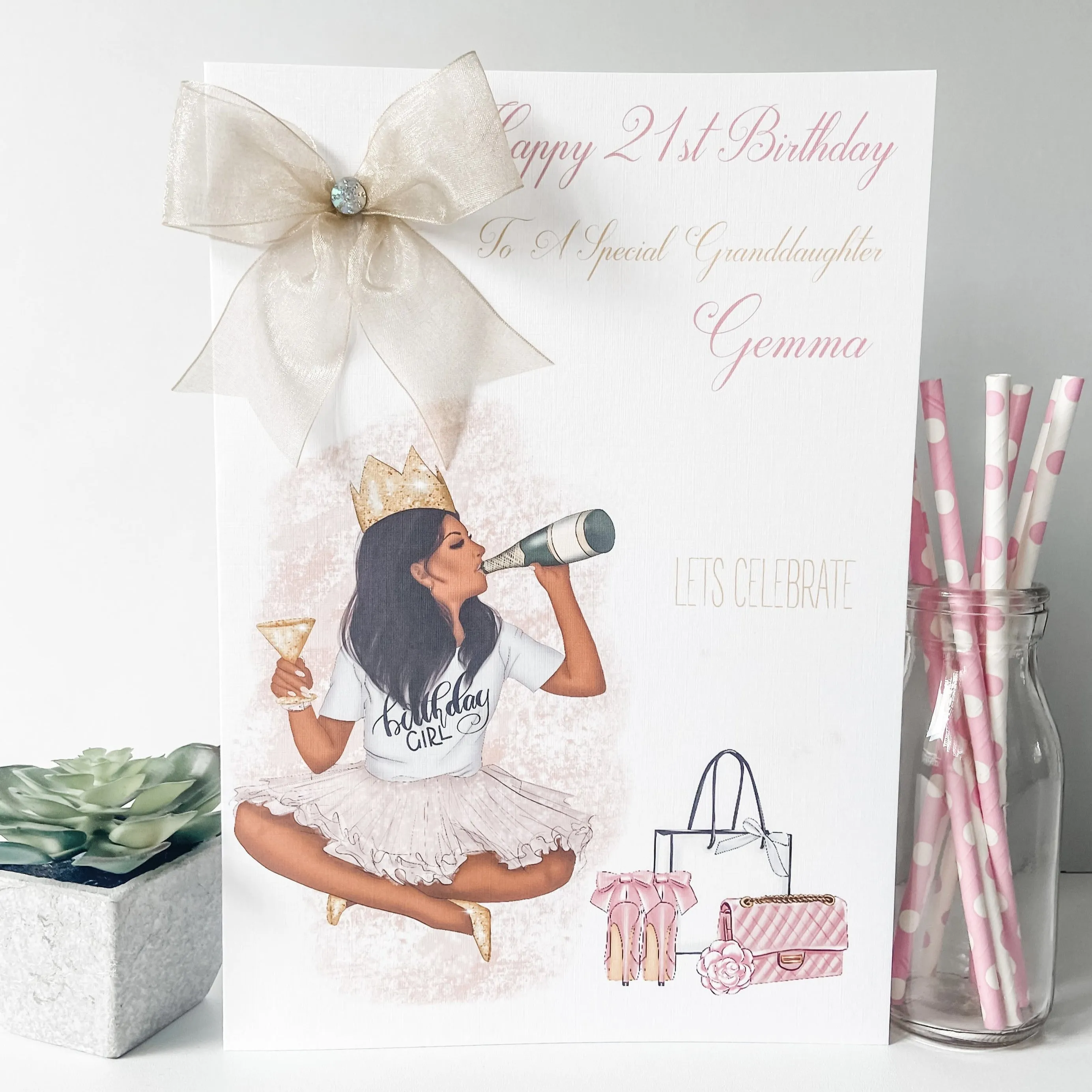 Personalised Birthday Card Birthday Girl