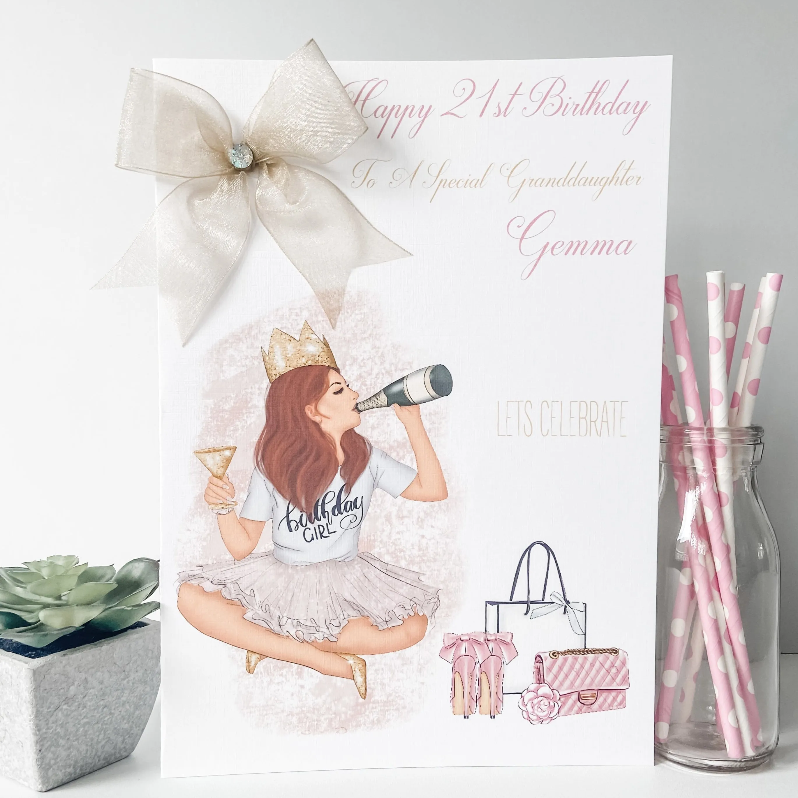 Personalised Birthday Card Birthday Girl