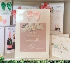 Personalised Birthday Gift Bag For Her Floral Pastel