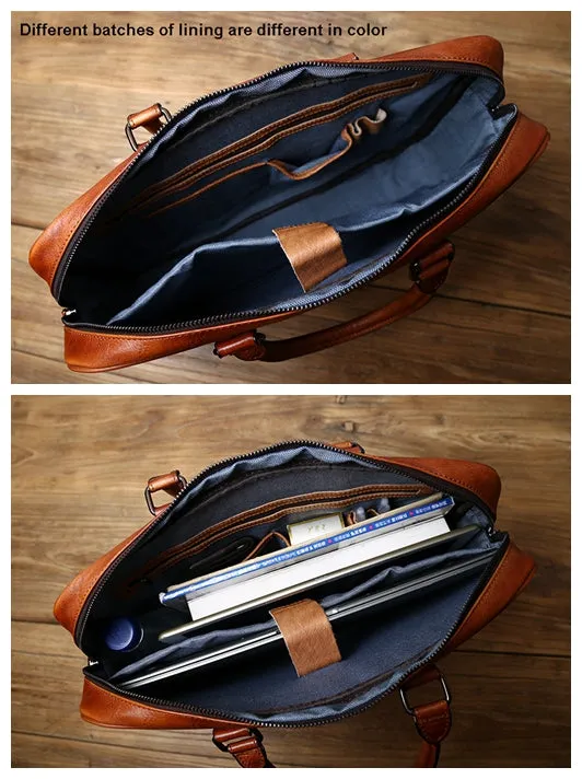 Personalized Full Grain leather Messenger Bag Handmade Laptop Bag Men's Leather Briefcase