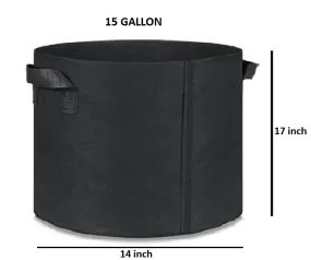 Plant Grow Bag 15 Gallon with 4 handle 17'' x 14''