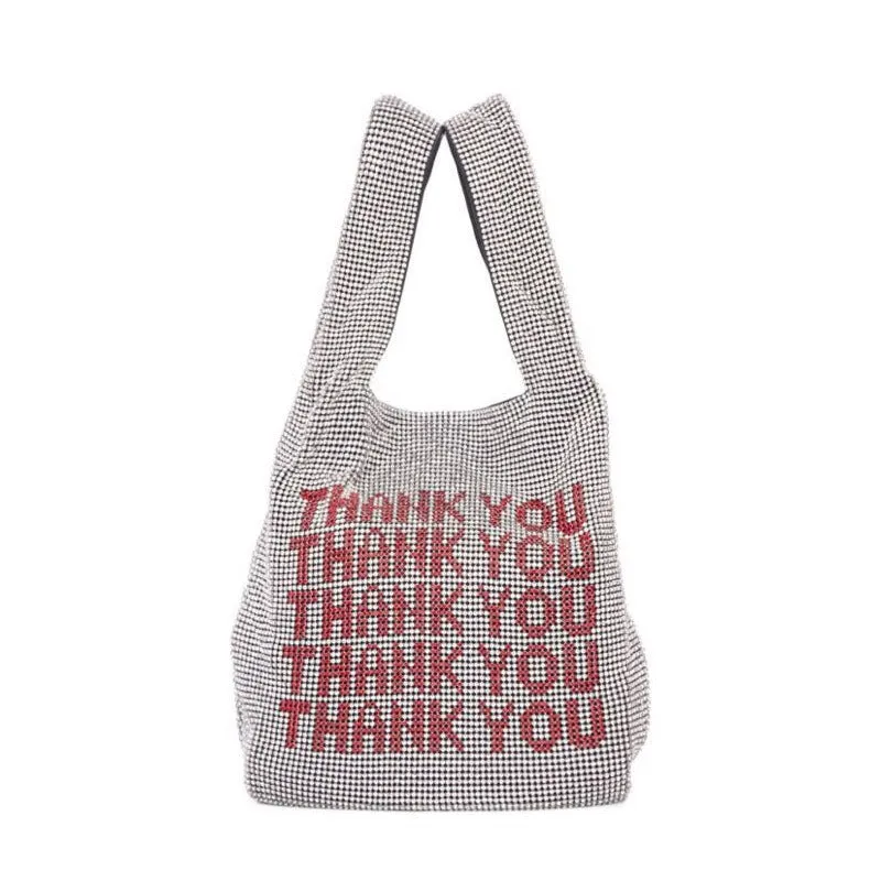 Pre Order:  Handheld Thank You Diamond Bling Handbag