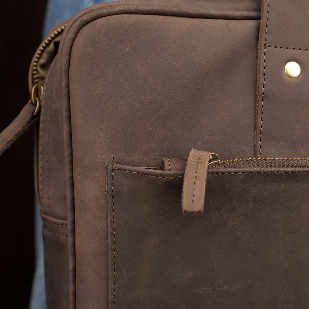 Pull-up Leather Sylvester Work Bag