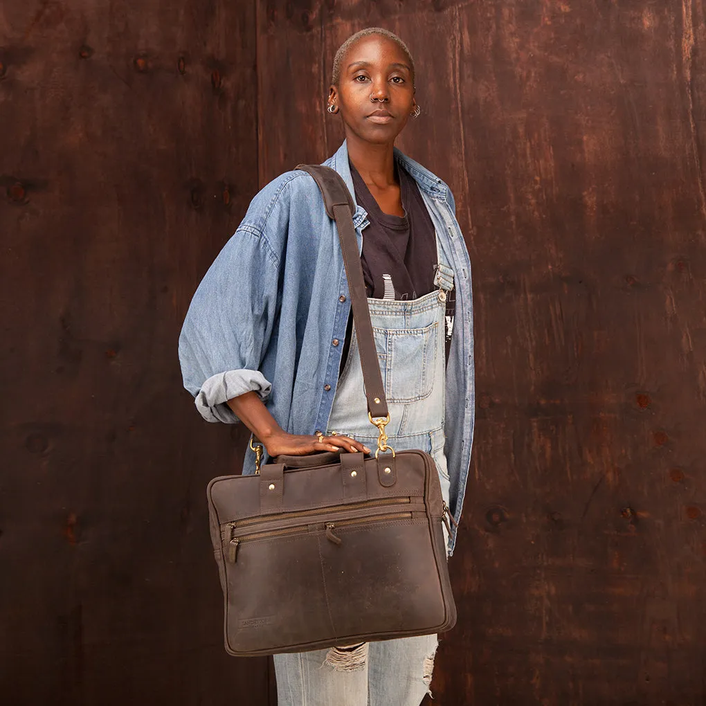 Pull-up Leather Sylvester Work Bag