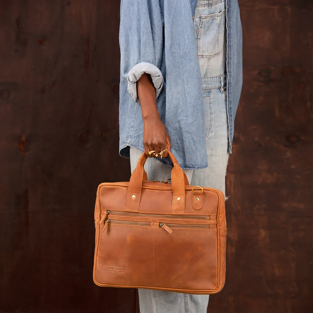 Pull-up Leather Sylvester Work Bag