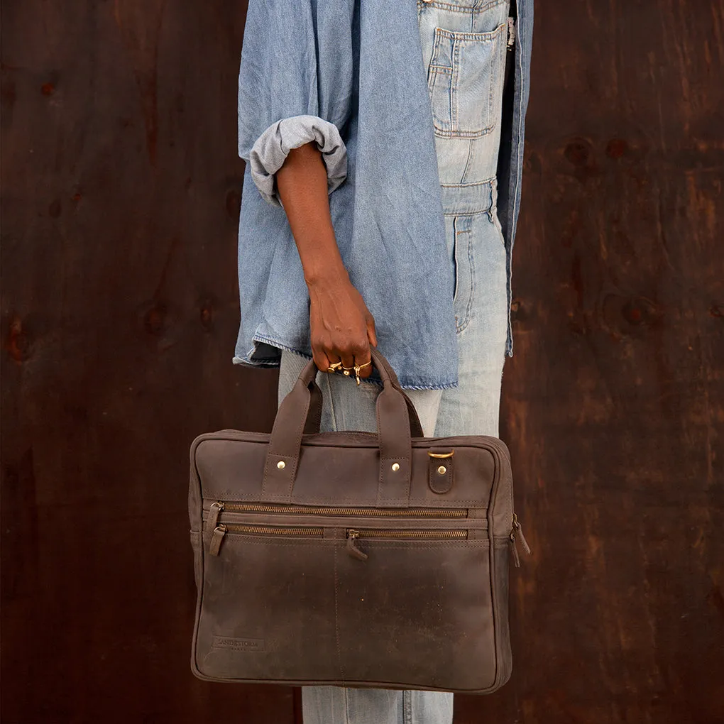 Pull-up Leather Sylvester Work Bag