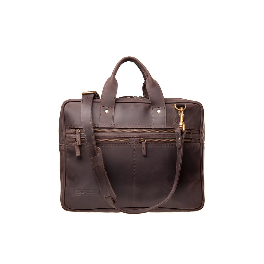 Pull-up Leather Sylvester Work Bag