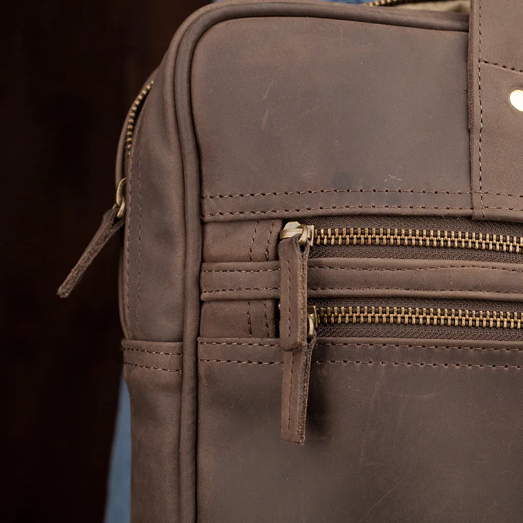 Pull-up Leather Sylvester Work Bag