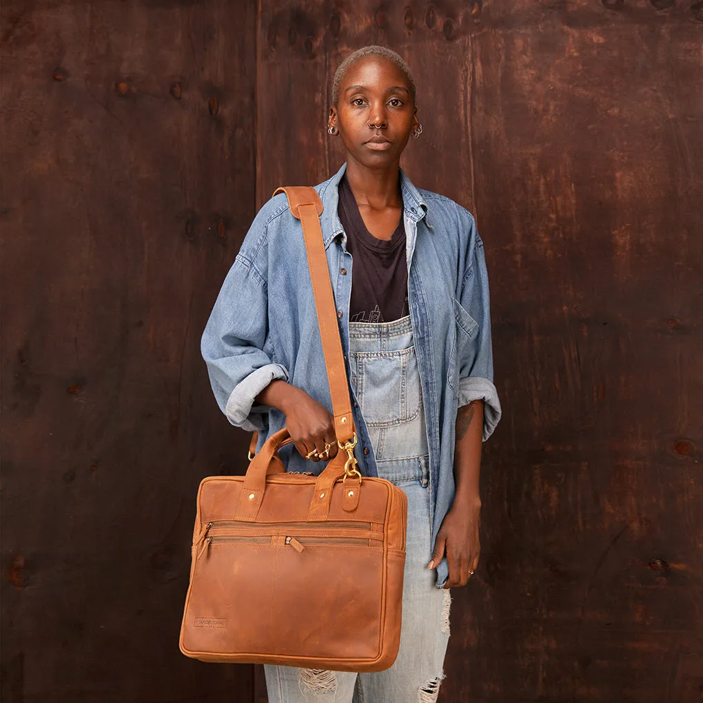 Pull-up Leather Sylvester Work Bag