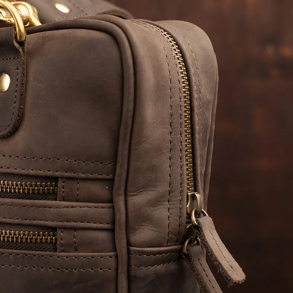 Pull-up Leather Sylvester Work Bag