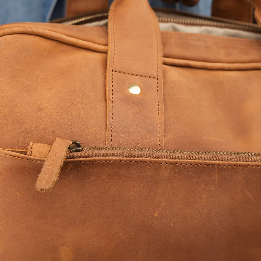 Pull-up Leather Sylvester Work Bag