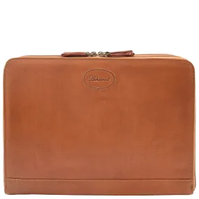 Real Leather Portfolio Case A4 Document Holder Cookbury Tan