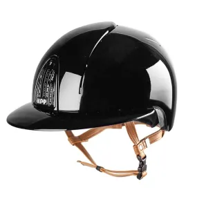 Riding Helmet Cromo Smart Polish Polo Visor with Beige Chin Strap