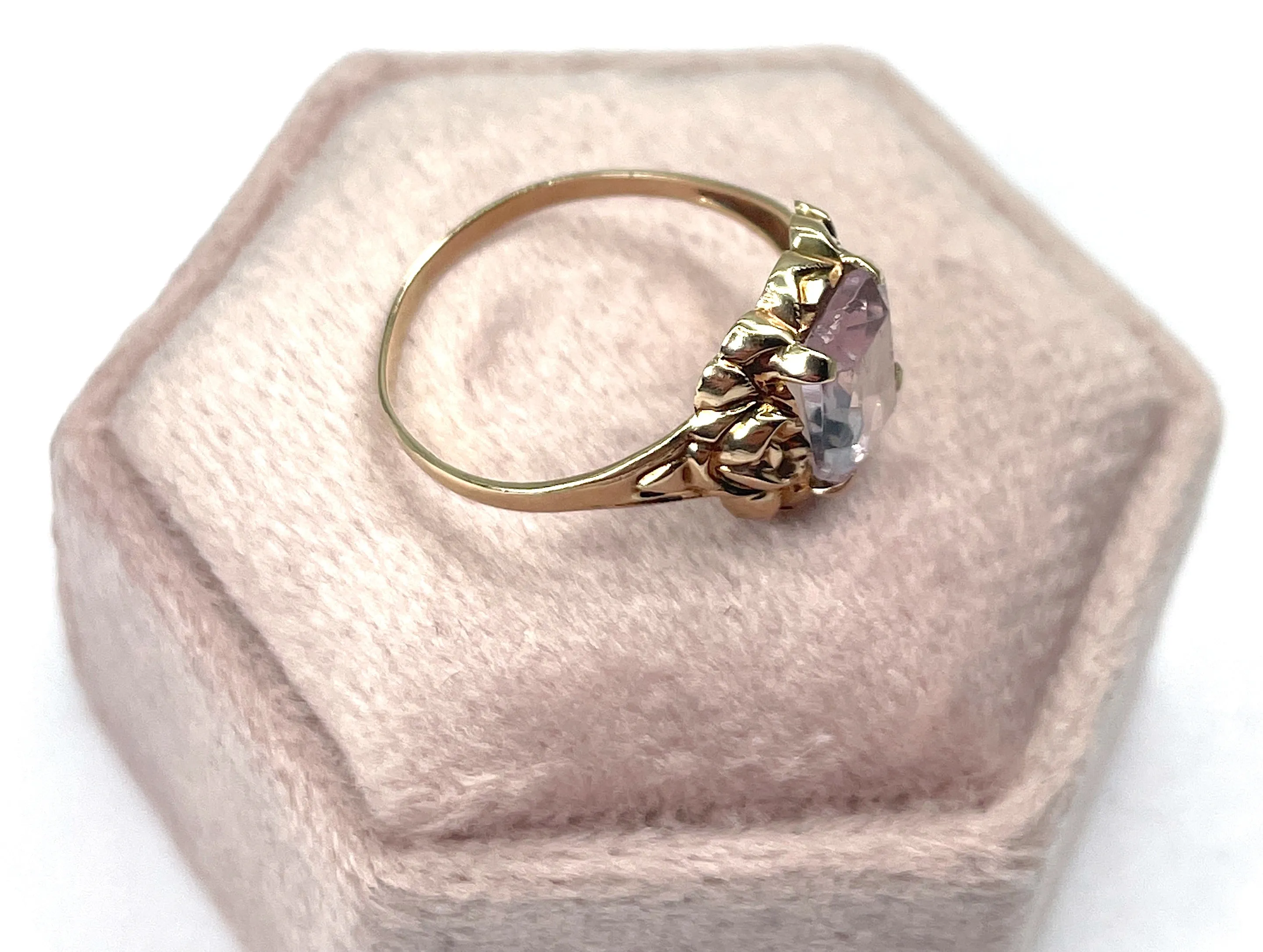 Rose Gold Violet Stone Ring