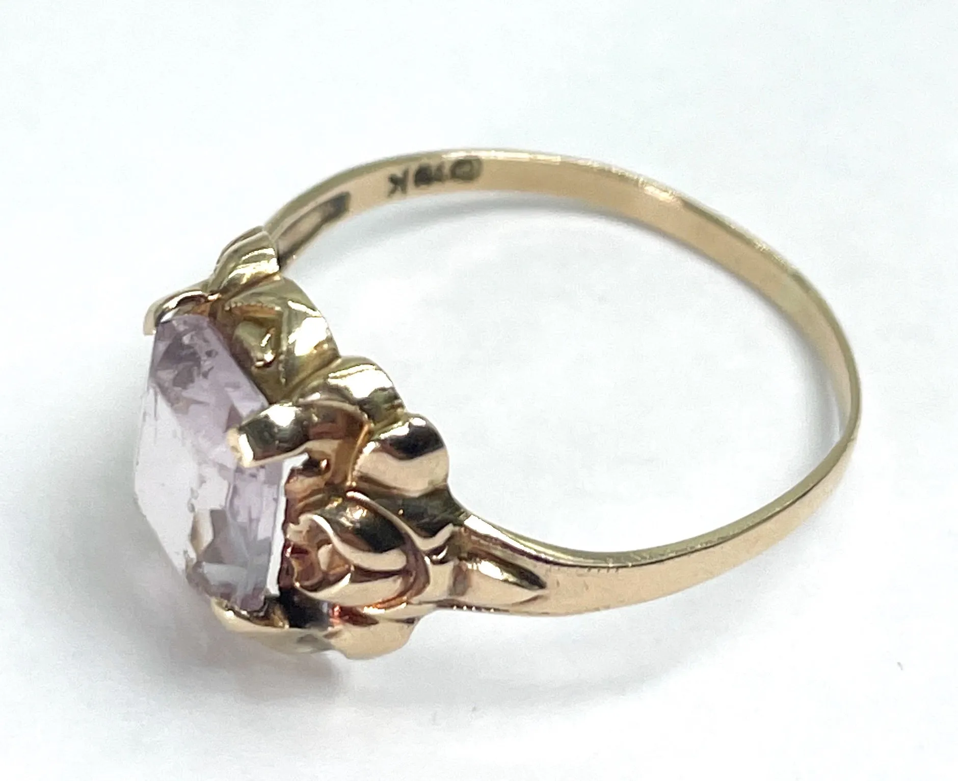 Rose Gold Violet Stone Ring