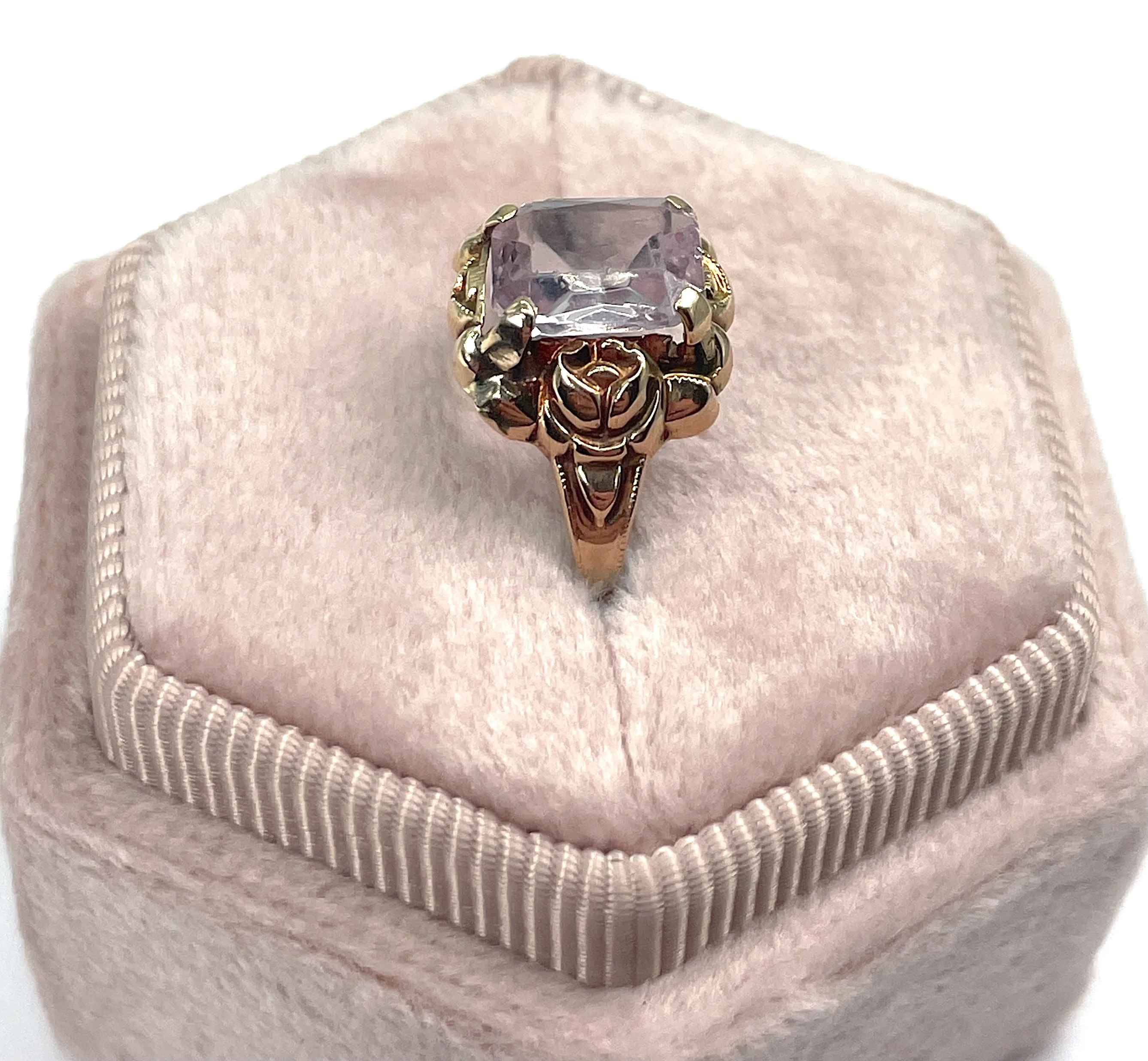 Rose Gold Violet Stone Ring