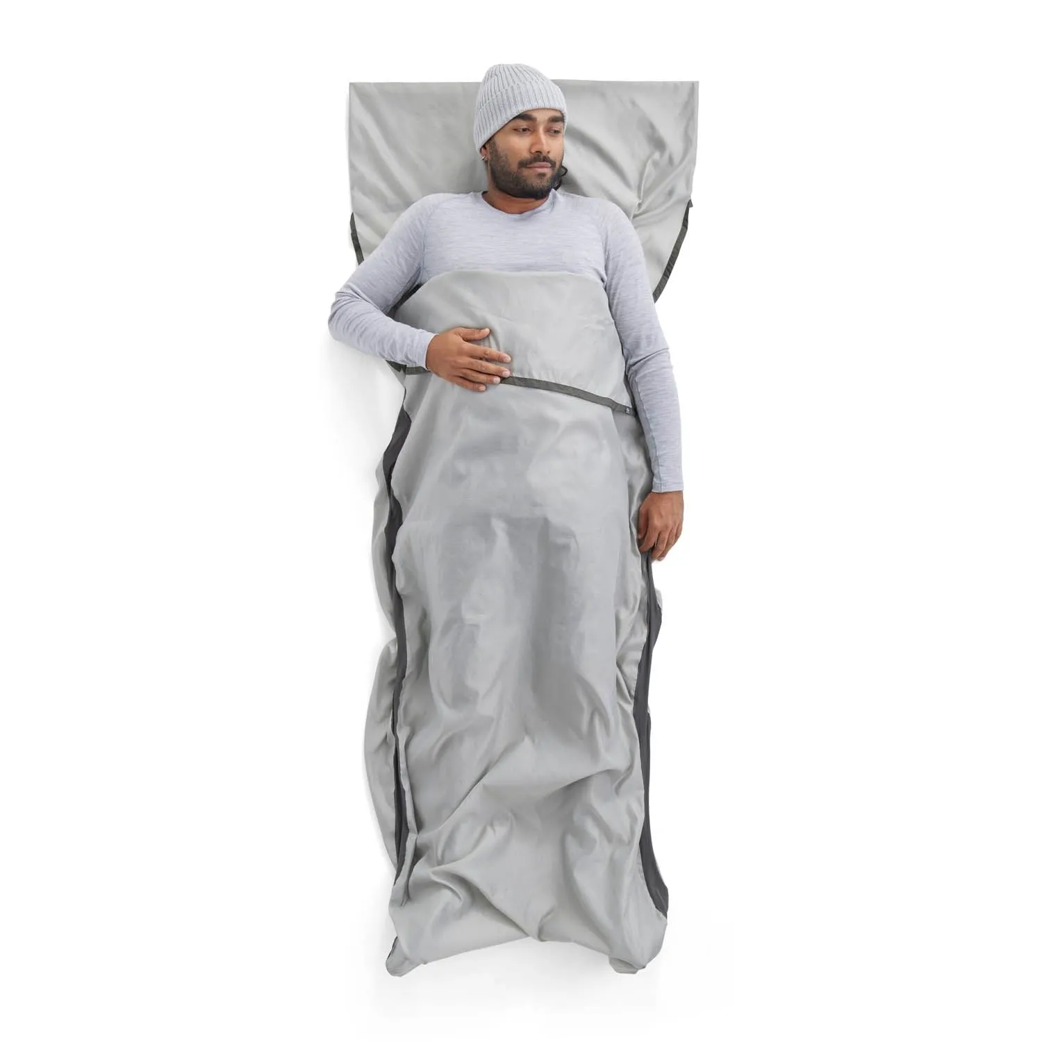 Silk Blend Sleeping Bag Liner With Pillow Sleeve