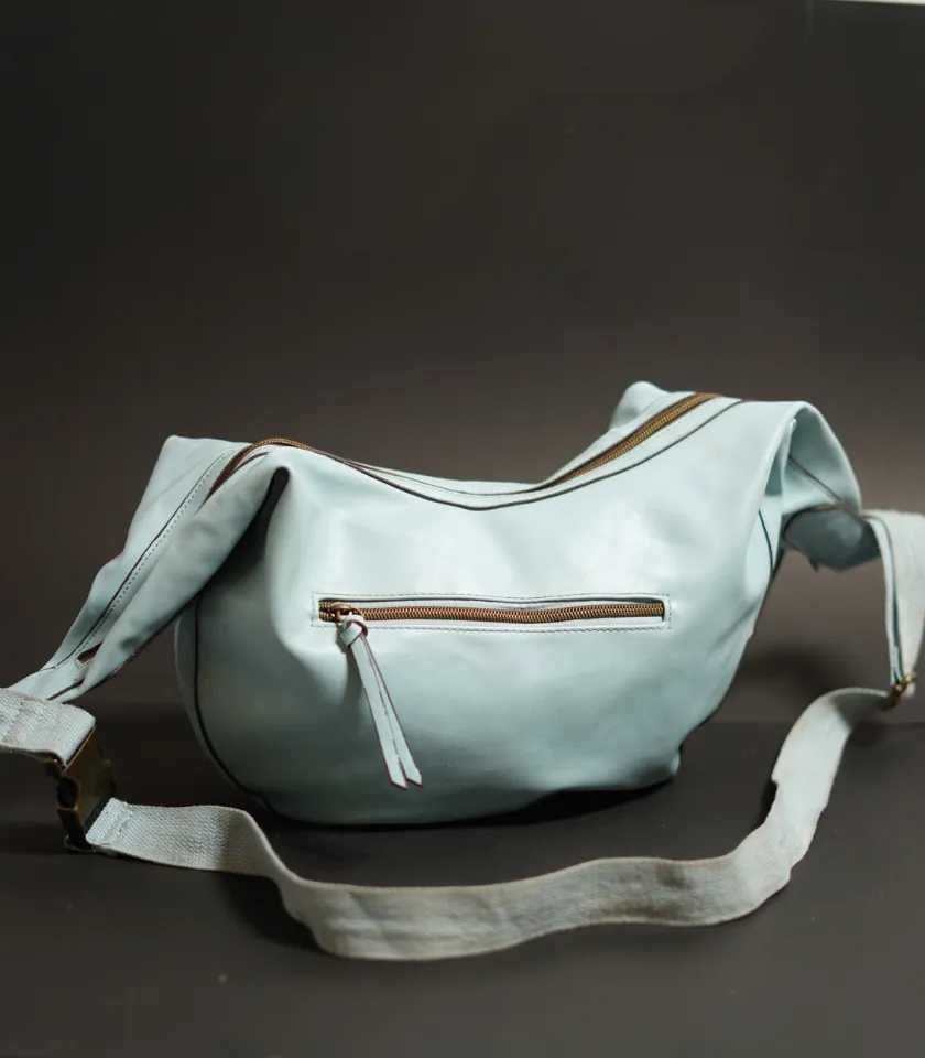 Sky Blue Double-Hook Handbag by Thriftyfy