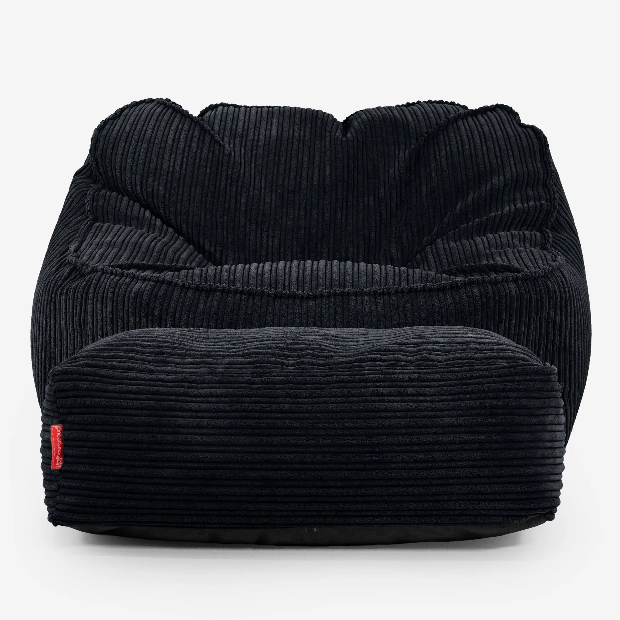 Sloucher Bean Bag Chair - Cord Black