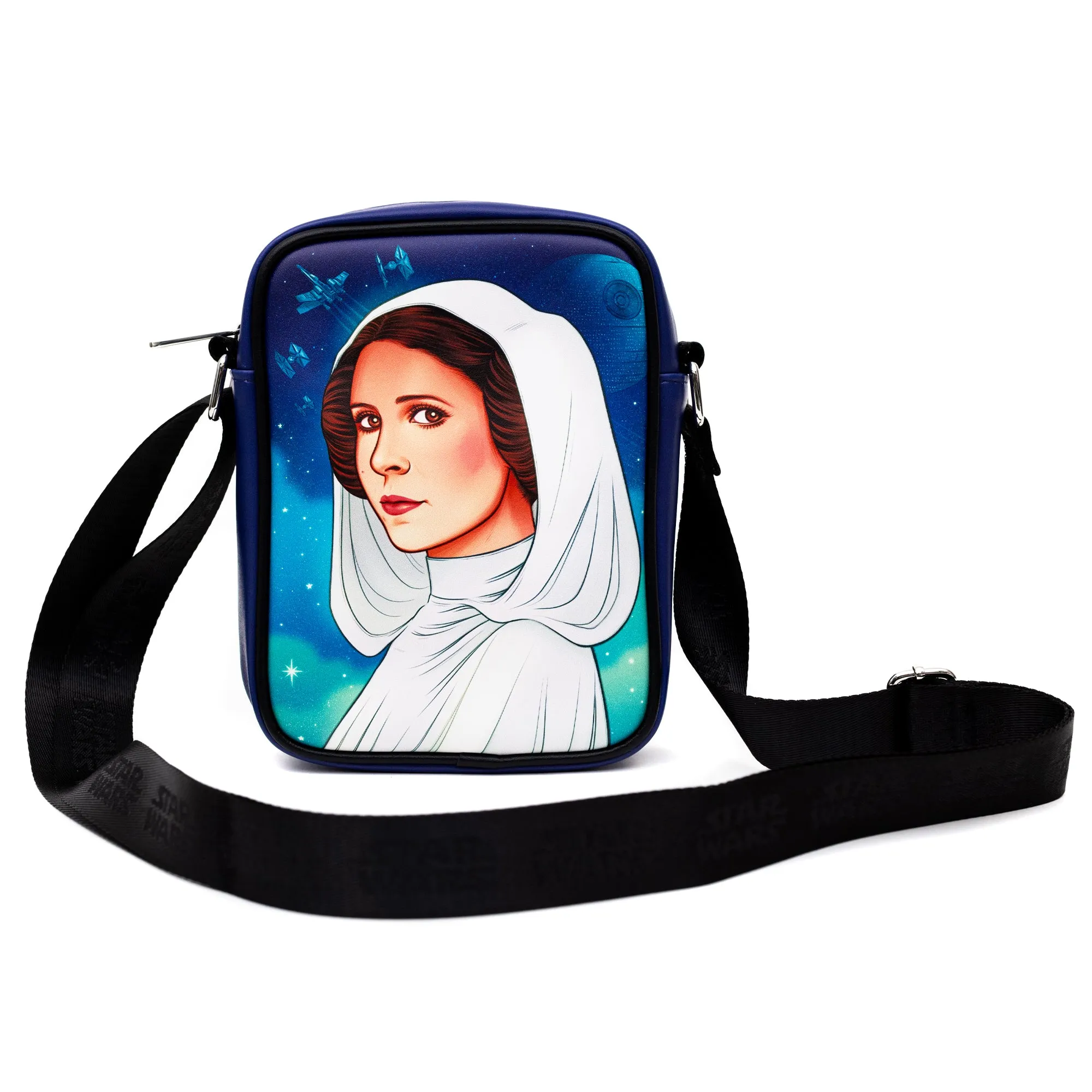 Star Wars Bag and Wallet Combo, Star Wars Princess Leia Pose Blue, Vegan Leather