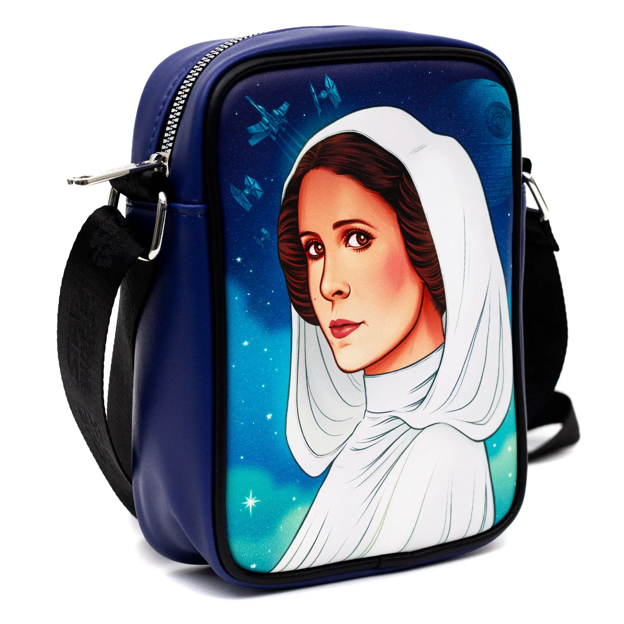 Star Wars Bag and Wallet Combo, Star Wars Princess Leia Pose Blue, Vegan Leather