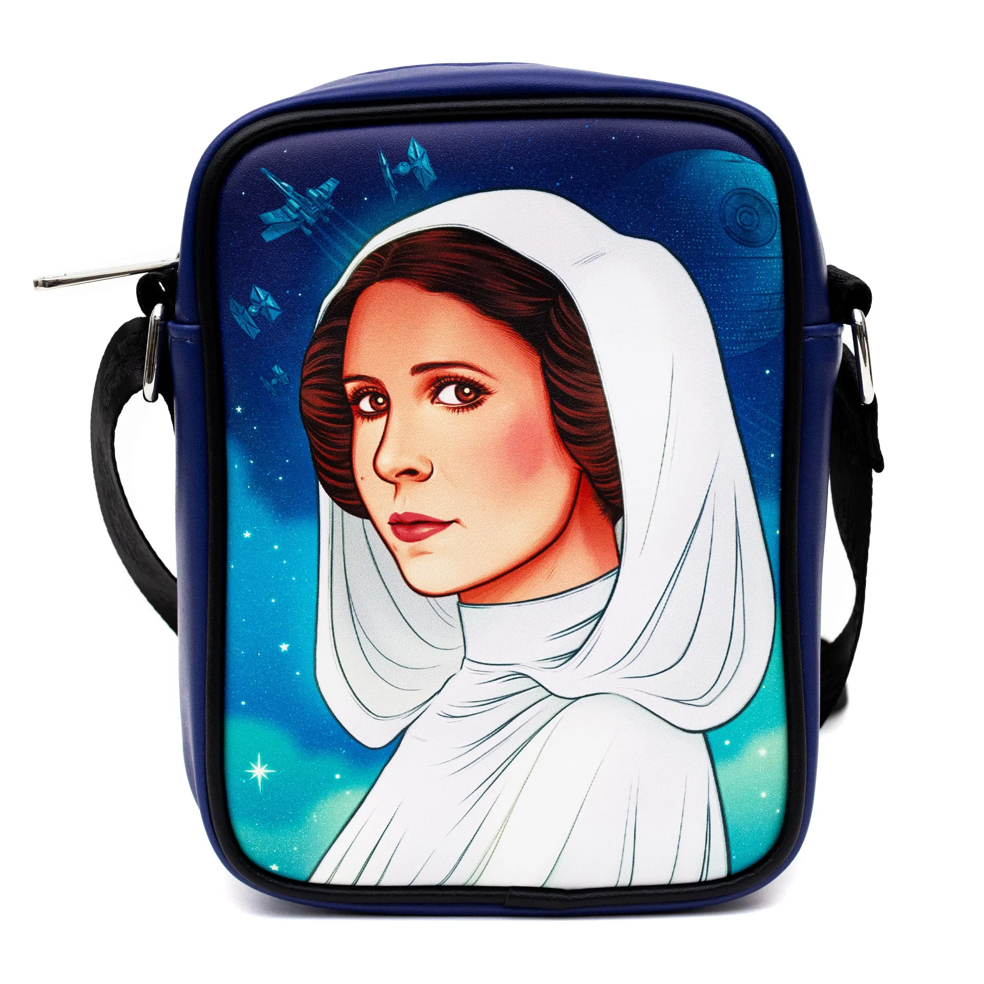 Star Wars Bag and Wallet Combo, Star Wars Princess Leia Pose Blue, Vegan Leather