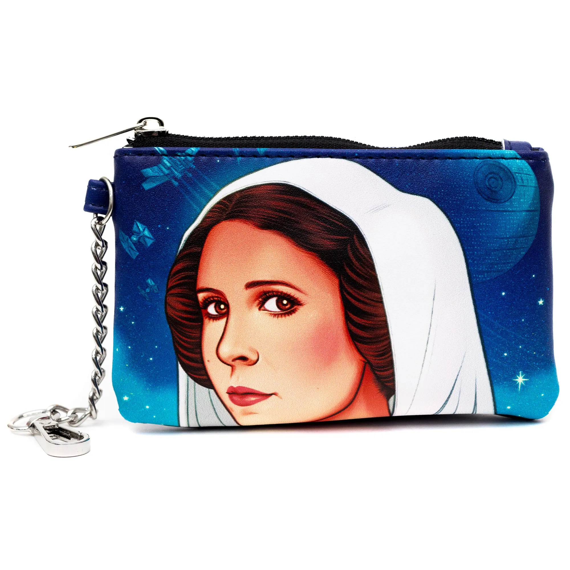 Star Wars Bag and Wallet Combo, Star Wars Princess Leia Pose Blue, Vegan Leather