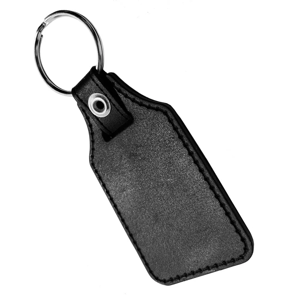 Subdued American Flag Paramedic EMT EMS Star of Life Emblem Faux Leather Key Ring