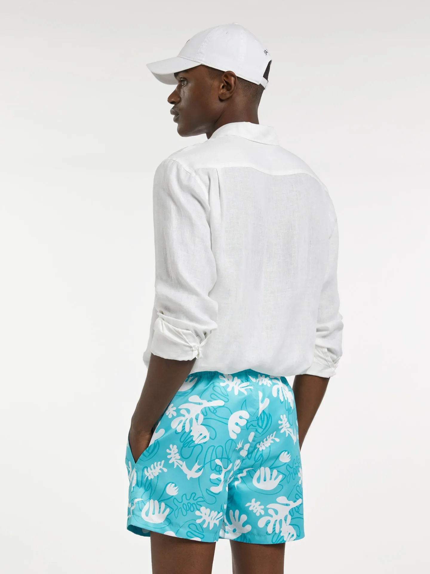 Swim Shorts With 'Collage' Print