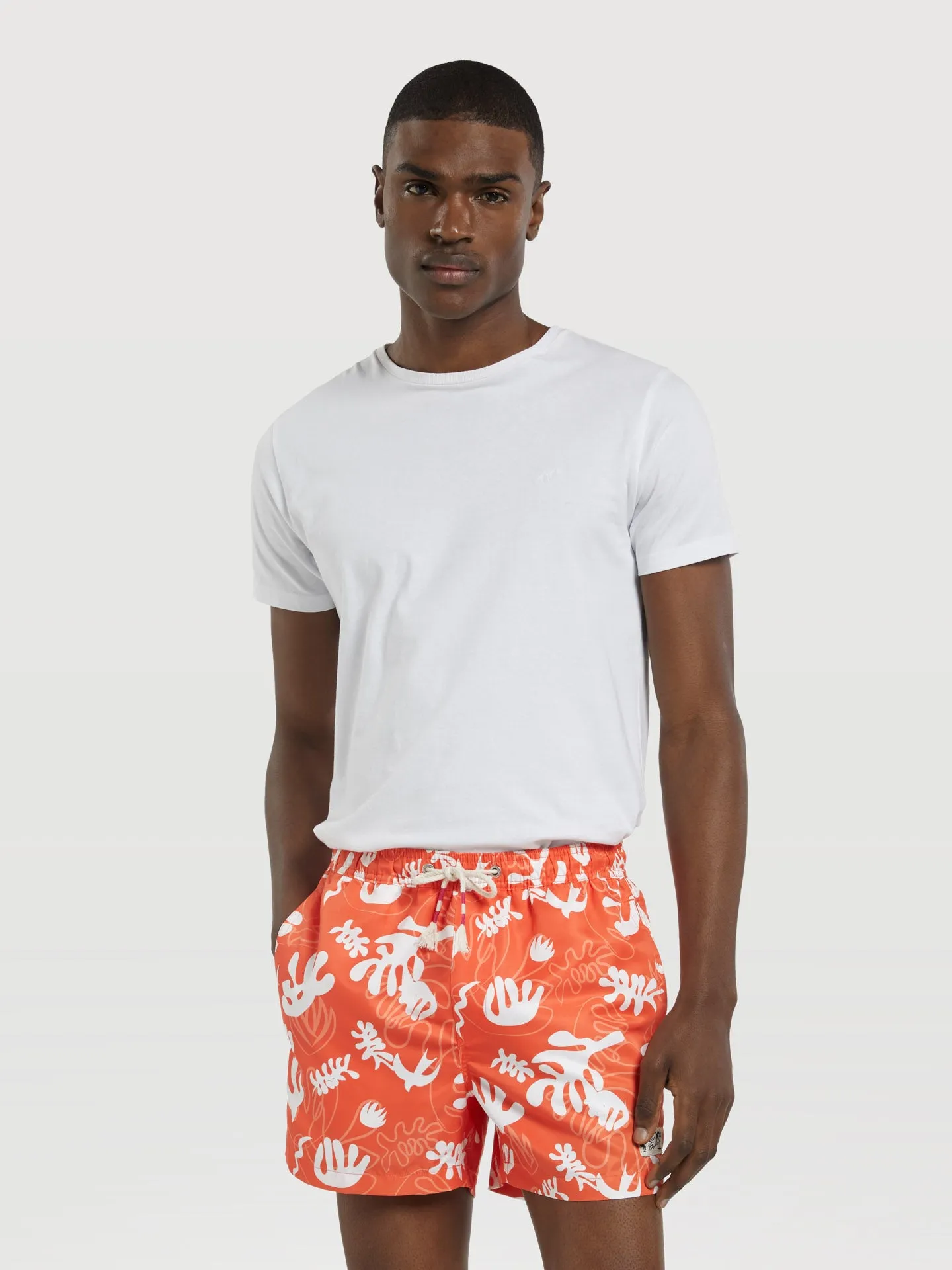 Swim Shorts With 'Collage' Print