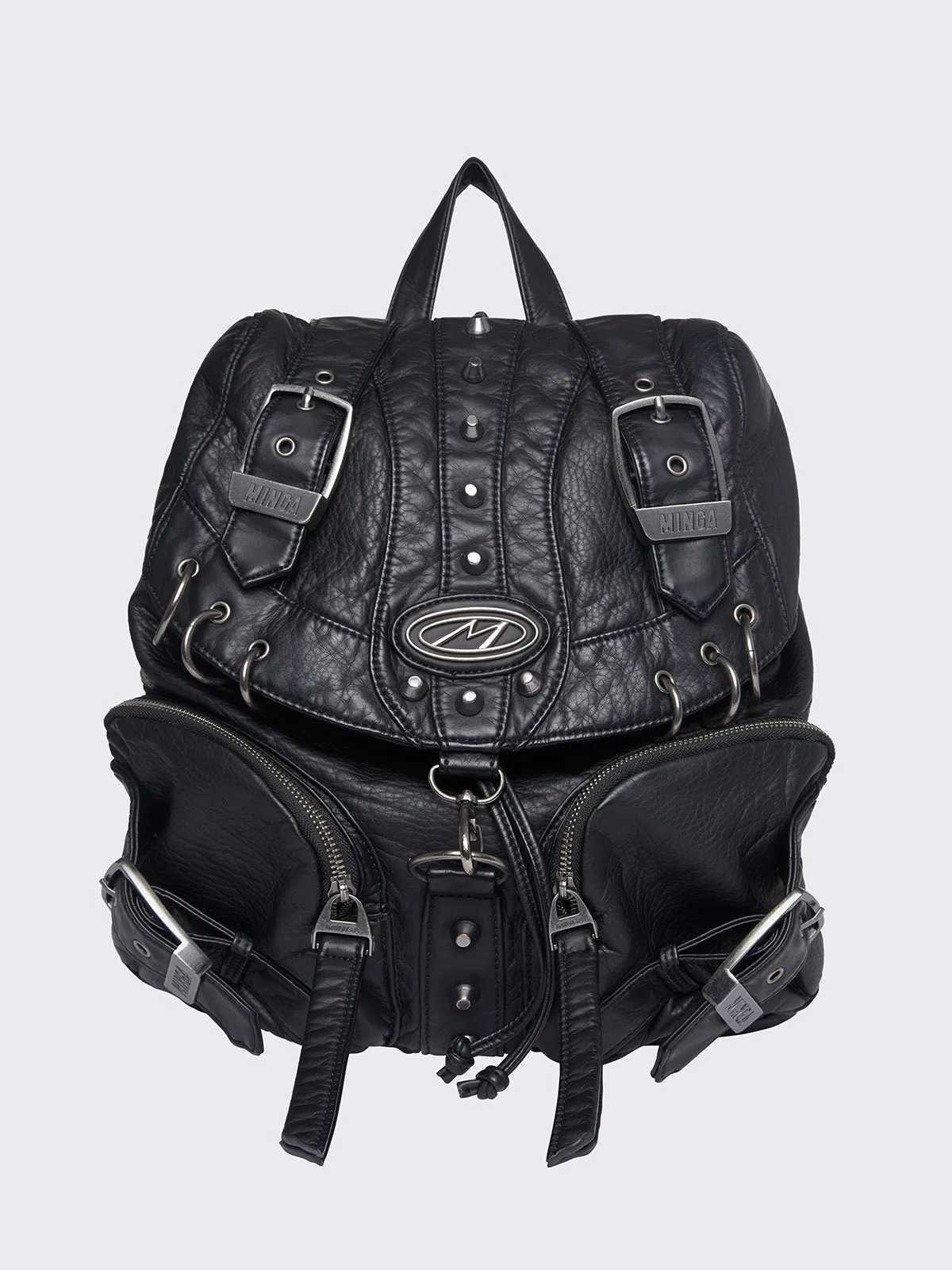 Synth Faux Leather Backpack