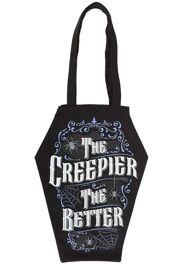 The Creepier the Better Coffin Shaped | TOTE BAG