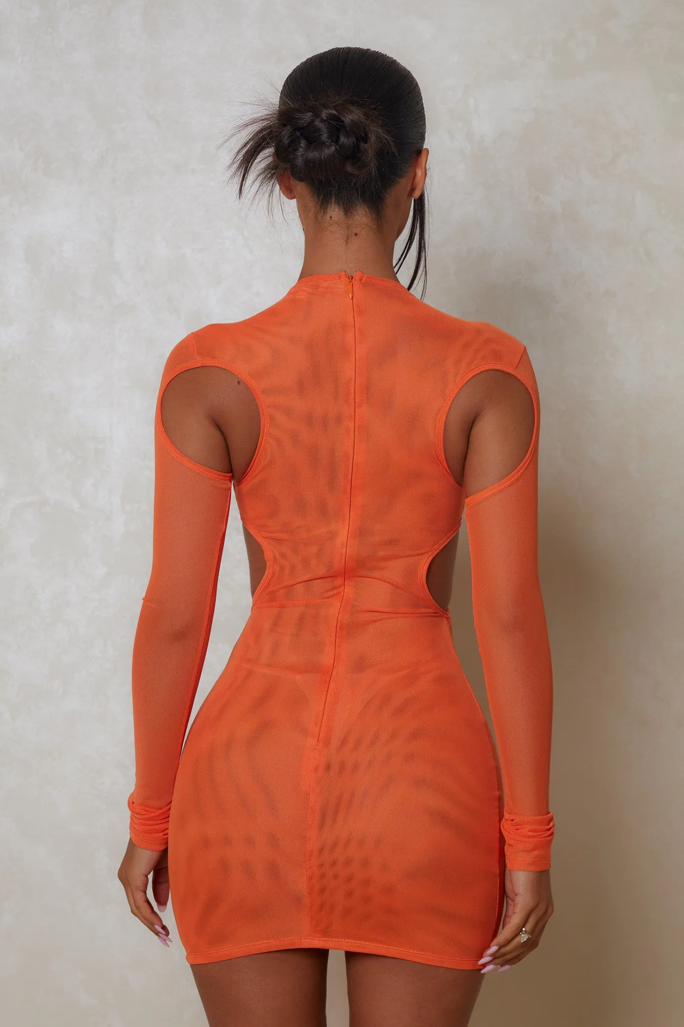 The cut out mesh mini- Orange