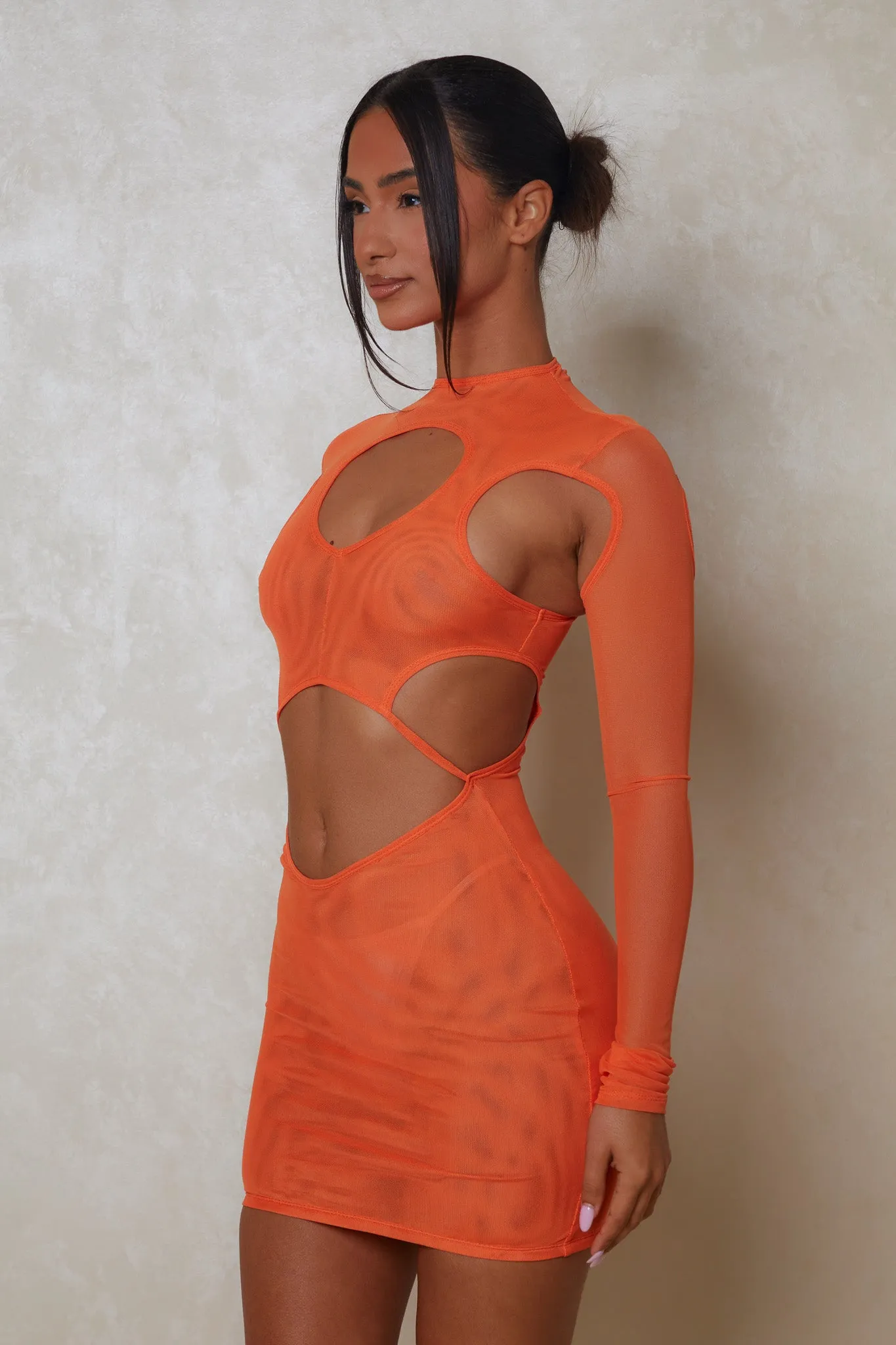 The cut out mesh mini- Orange